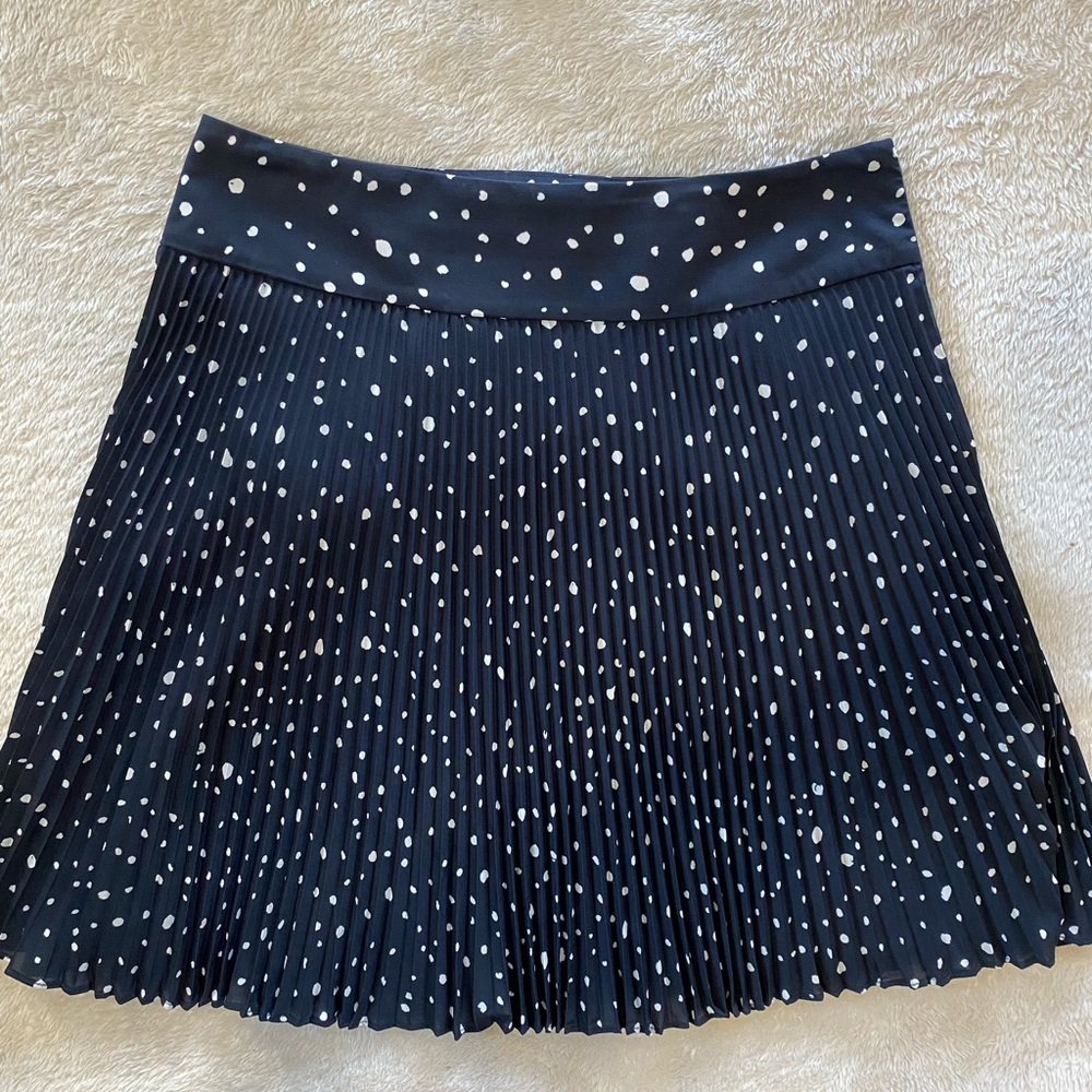 Ann Taylor Petite Women’s Pattern Navy Skirt size 4P